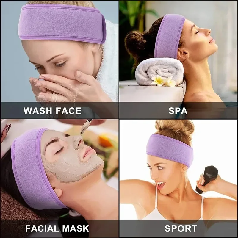 1 個調節可能なヘッドバンドワイドヘアバンドヨガスパシャワーメイク洗顔化粧品ヘッドバンド女性のための女性メイクアップアクセサリー