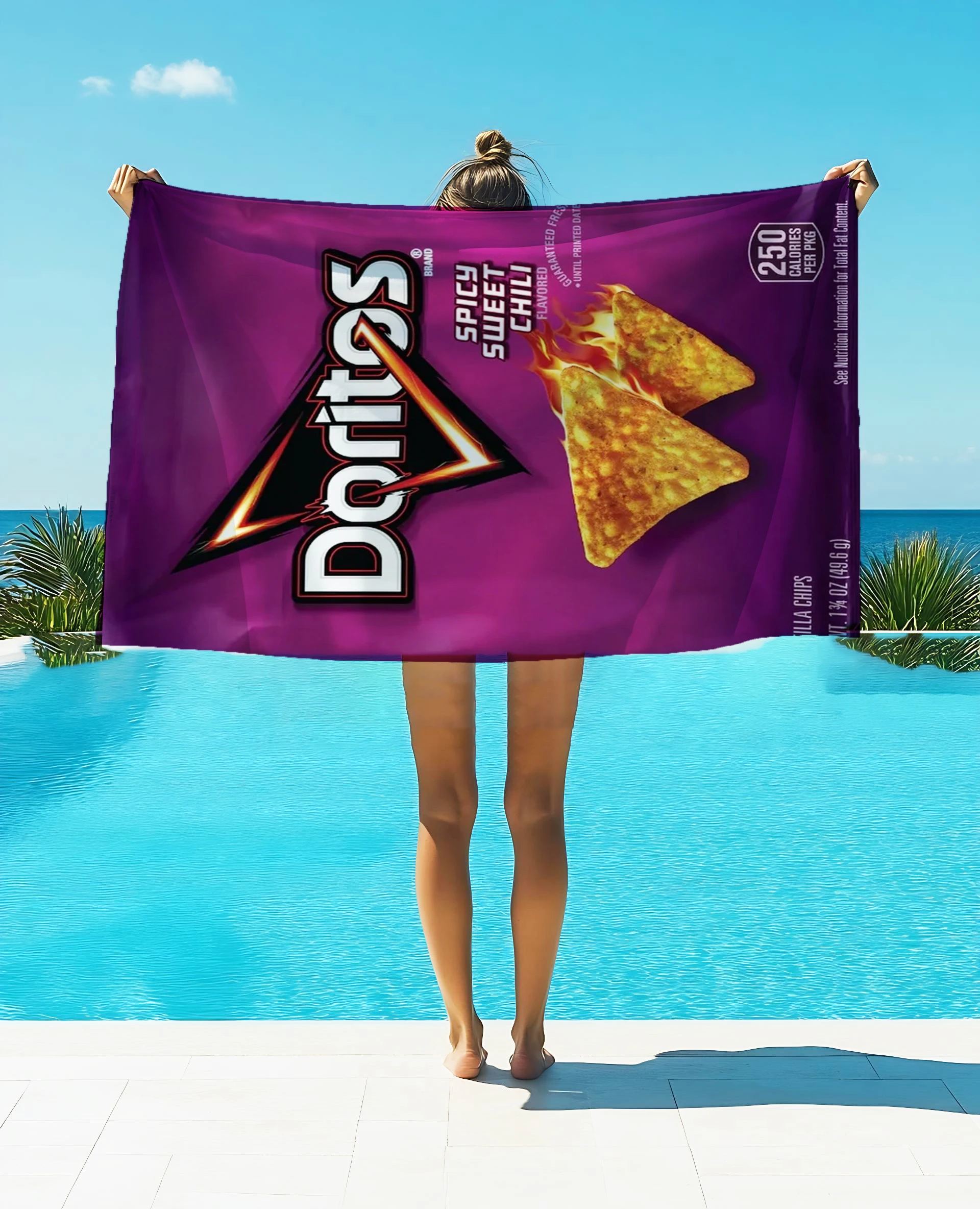 Creative Funny D Chip towel Microfiber Beach Towel Absorbent Quick Dry Soft Yoga Swimming Resort Mountain Climbing Towel