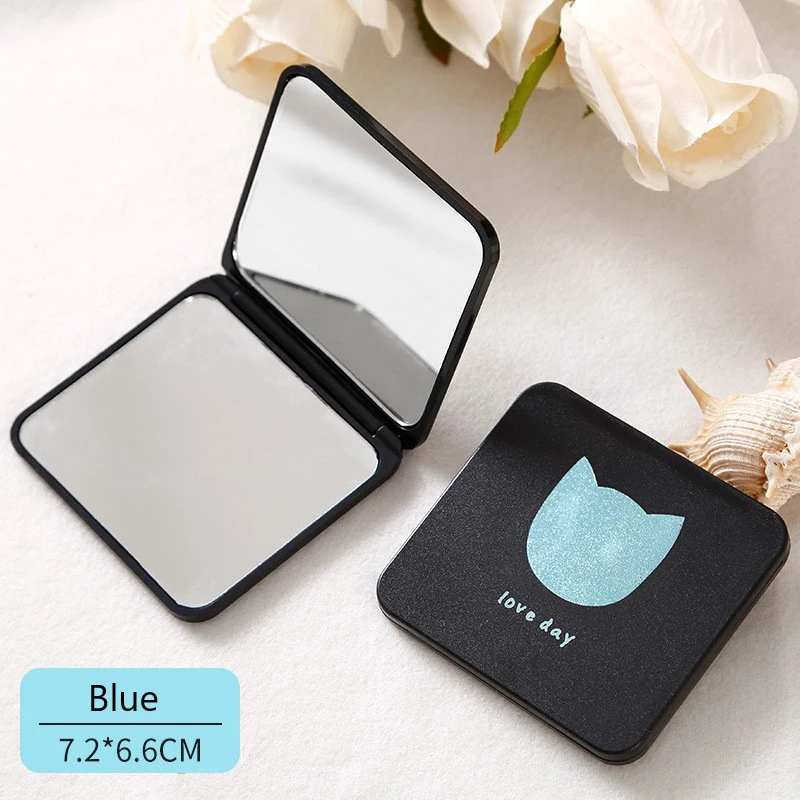 Miroir Maquillage Pliable Portable Extra Large 30,5x22,9 Cm – Cuir PU Noir Sans Cadre, Support Réglable Bureau & Voyage