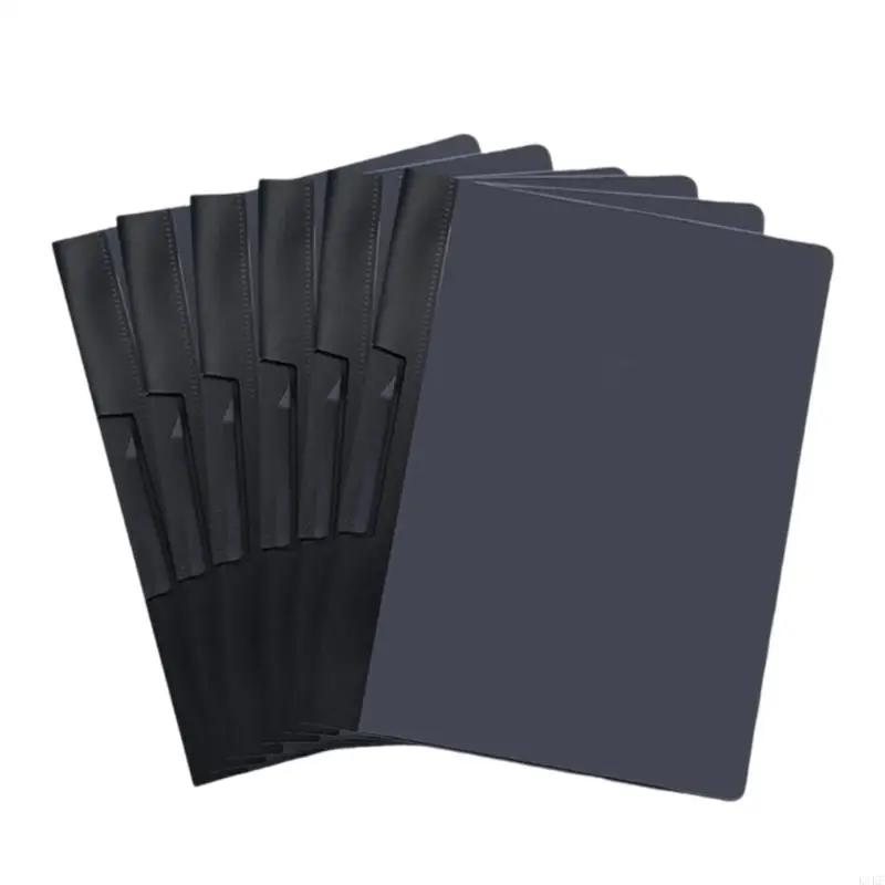 6pcs حجم الحروف حجم الملف مجلد وثيقة مع الجانب المفتوح مفتوح المشبك مقاوم للماء منظم 11.4x9nch k1kf