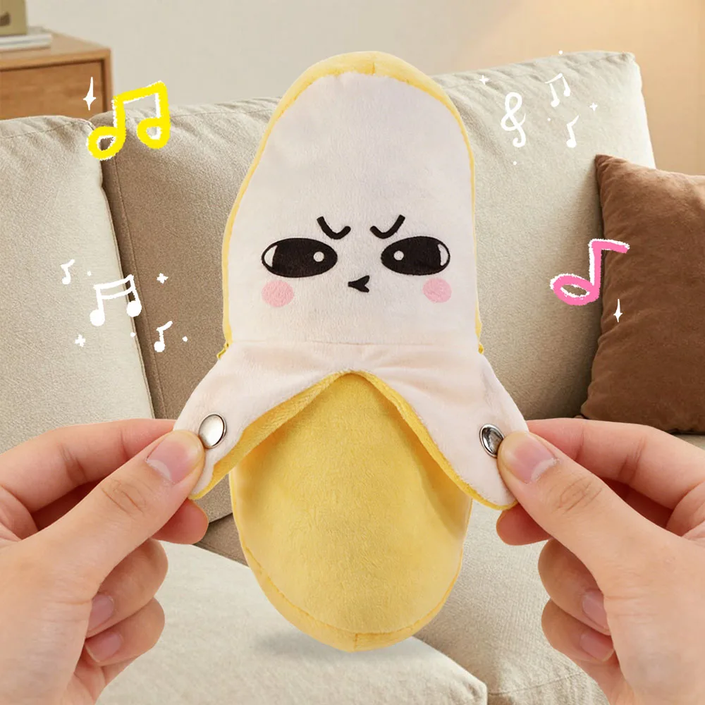 

Gift Creative Fruit Induction Metronome Cute Sensory Banana Plush Toy Stuffed Doll Soft Banana Educational Toy Music Perception