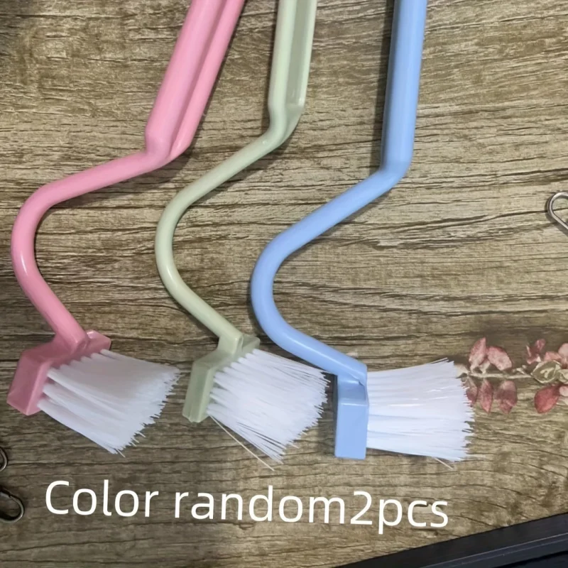 2 Random Color Packaging V Toilet Brush - Small-Angle Cleaning Brush, Household Bathroom Gadget, Wall-Mounted, Manual Power, Use