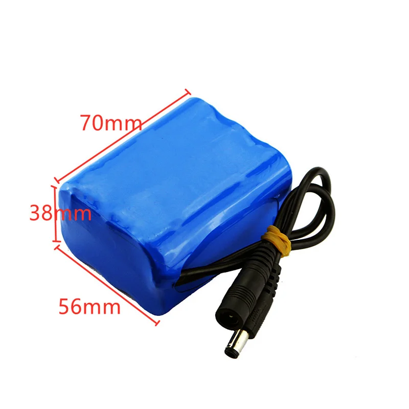 12V 6800mAh 3S2P rechargeable lithium battery pack with BMS lithium battery pack monitoring and protection board+12.6V charger