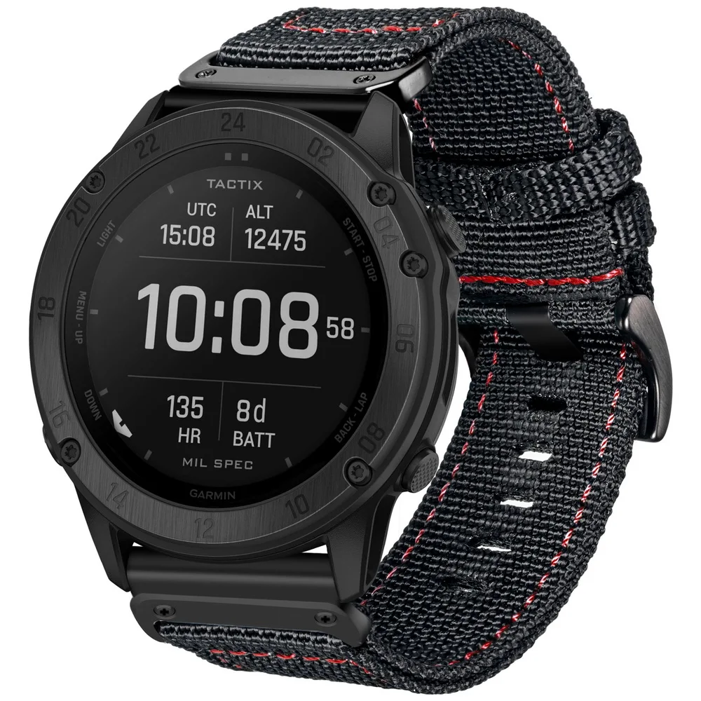 Compatible With Garmin Watch Band Nylon Sports Military Wrist Strap For Fenix/Tactix/Forerunner/Vivoactive/Approach/MARQ/Quatix