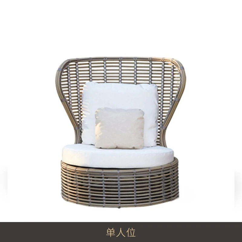 Rattan chair outdoor rattan sofa leisure coffee table combination villa courtyard scenic spot public place meeting guests negoti