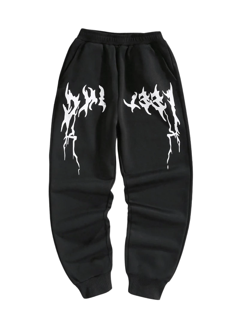 

Fitness Hip Hop Harajuku Y2K Men's Graphic Sweatpants Drawstring Casual Joggers Pants Baggy Straight Gym Running Workout Pants