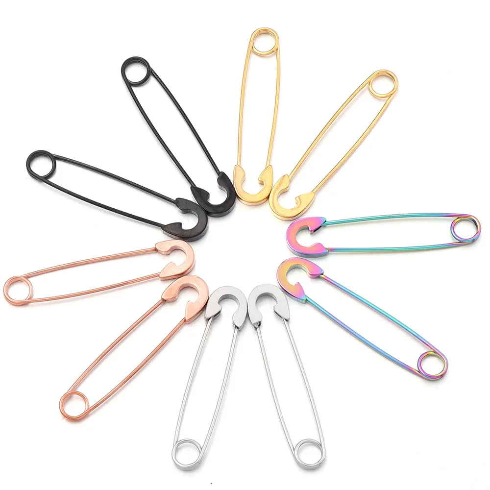 Stainless Steel Punk Pin Earrings Unique Design Paperclip Safety Steel Stud Fashion Earrings Elegant Women Man  Rock Piercing Ma
