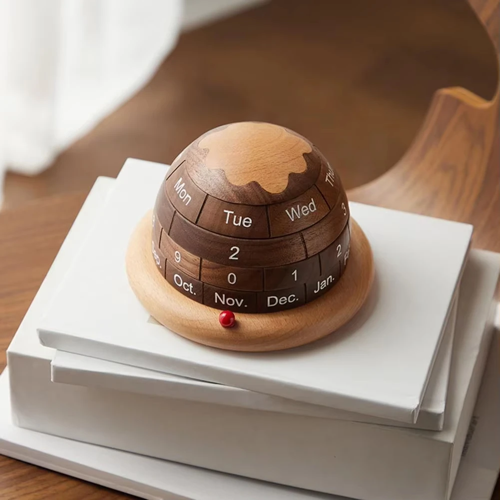 

Solid Wood Planet Calendar Creative Ornament