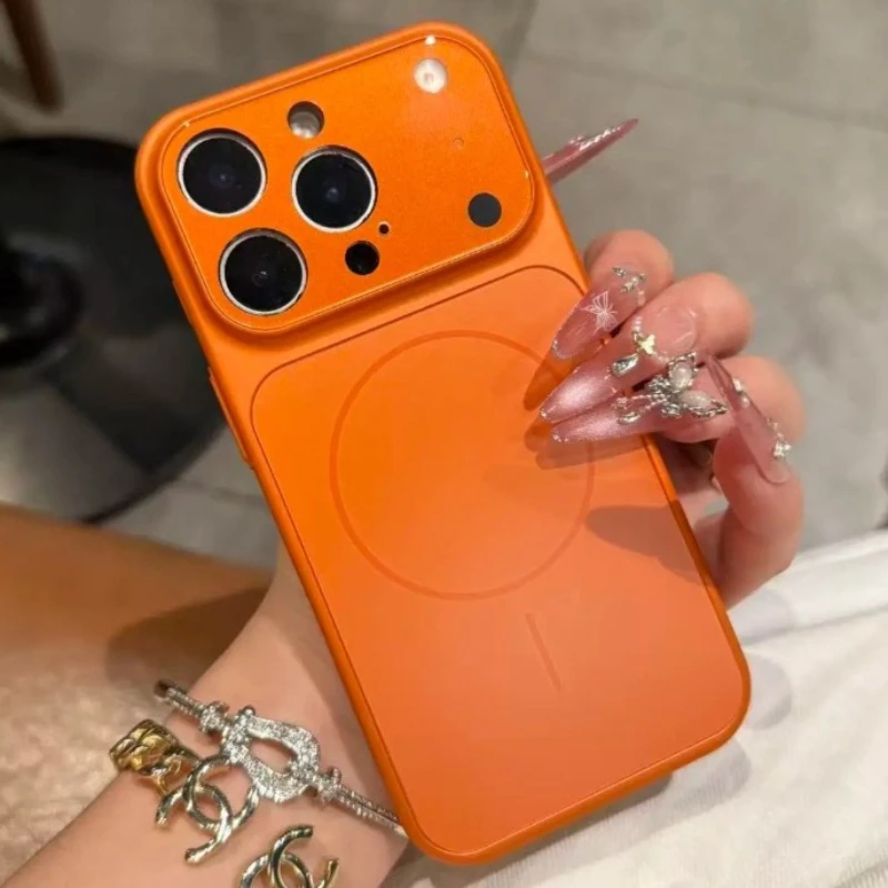 

Официальный матовый стеклянный чехол AG Nano для iPhone 17 Pro Max 16 15 14 13 Pro Max Air для Magsafe Wireless Charge Магнитный жесткий чехол