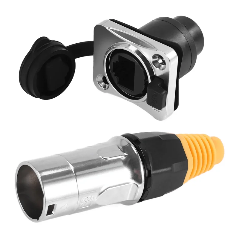 

ABJY-IP67 Сетевые водонепроницаемые разъемы RJ45/Водонепроницаемая вилка Ethernet RJ45 + водонепроницаемая розетка для наружного Ethernet