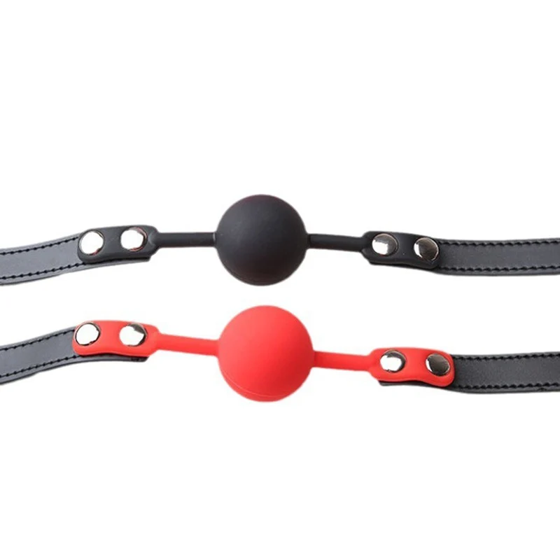 PU Leather Band Silicone Ball Oral Fixation Sex Toys for Couples Adult Games Mouth Gag Mouth Stuffed BDSM Bondage view 5