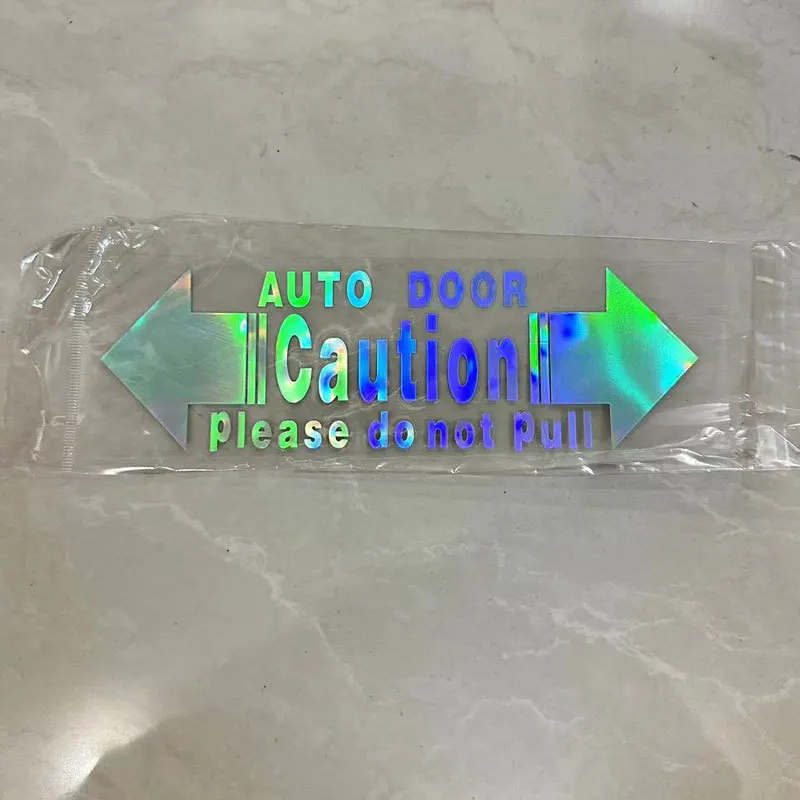 

4Pcs Automatic Door Sticker Car Warning Sign Do Not Pull Label Waterproof Durable Vinyl Decals Car Door Handle Sticker