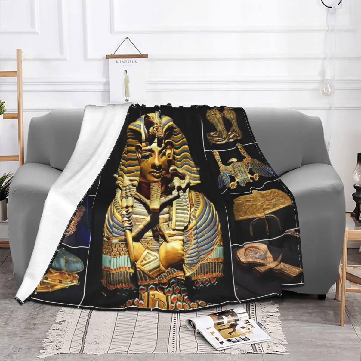 King Tutankhamun Artifacts Plush Knee Blanket Winter Blankets Blankets And Throws Throw Blanket