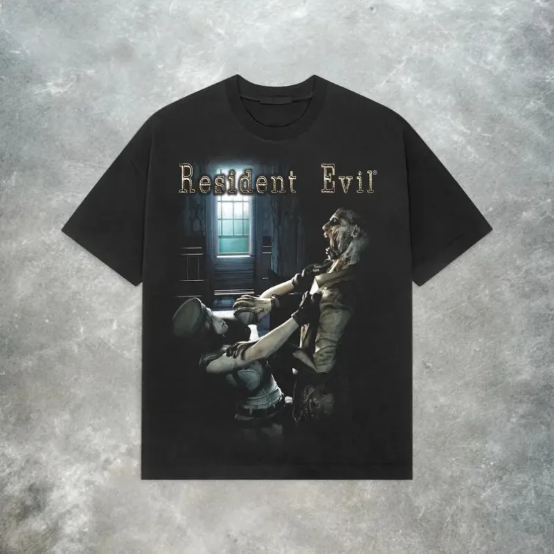 Vintage Resident Evil 4 2 3 Horror Game Y2K Retro T Shirt Women's Men Cotton Tee Summer Spring Oversized Novelty Streetwear Tops