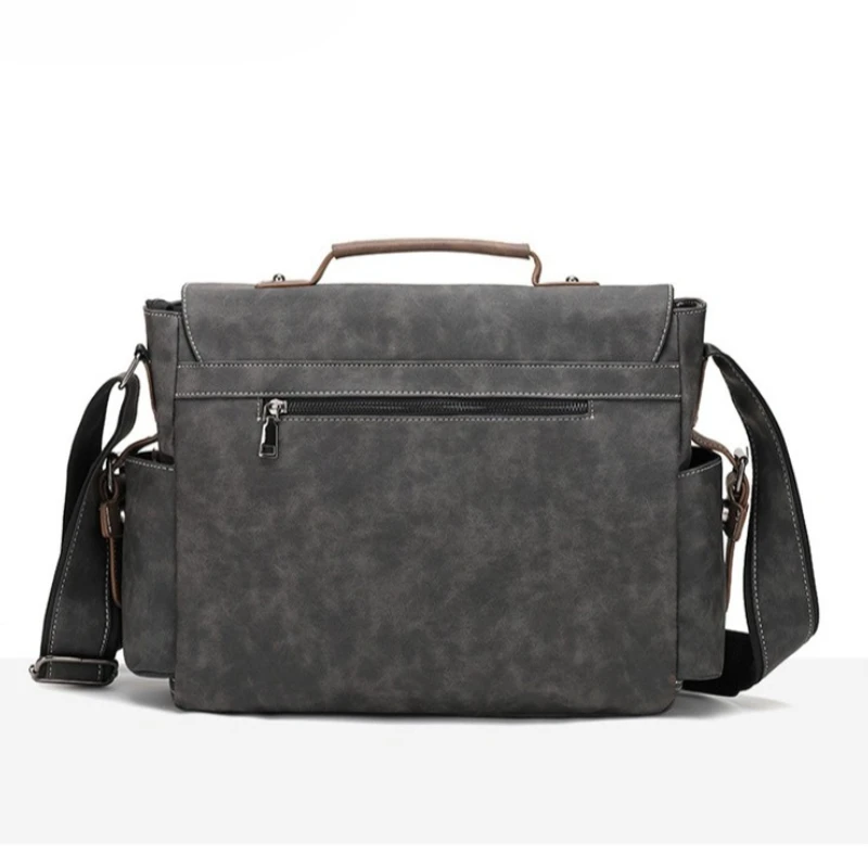 حقيبة كتف واحدة عصرية جديدة للرجال، حقيبة كروس بسيطة ذات سعة كبيرة، حقيبة ساعي البريد أفقية ريترو متعددة الوظائف #2