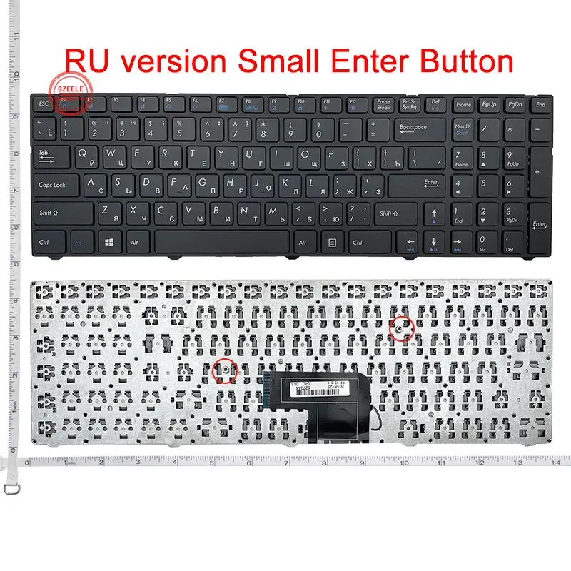 GZEELE Russian RU Keyboard for Medion Akoya md98719 E6239 E6240 E6241 E6647 E7223 E7225 T E7227T black with frame