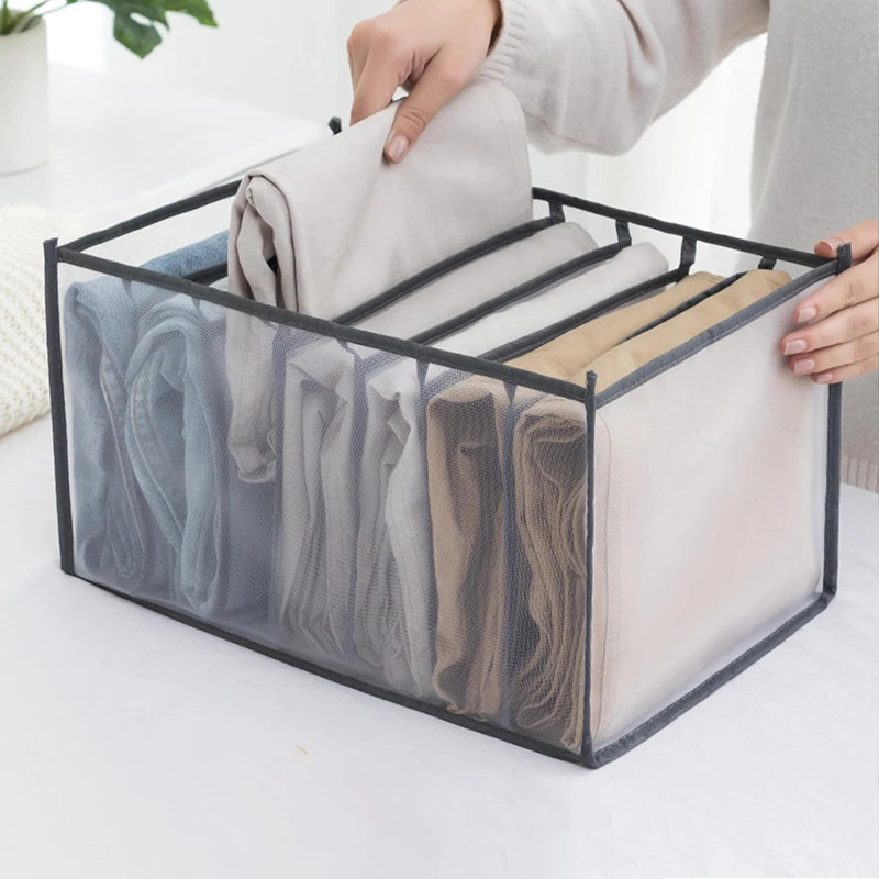 

Trousers Clothes Storage Box Jeans Organizer Wardrobe Clothes Organizer For Underwear Socks T-Shirt Pants Organizers Storage Box