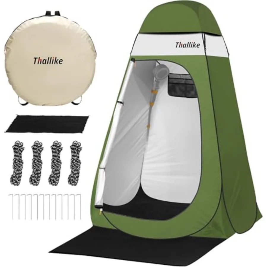 

Upgrade Pop Up Privacy Shower Tent, Portable Camping Shower Tent, Camping Toilet Changing Room with Rain Shelter and Extended F