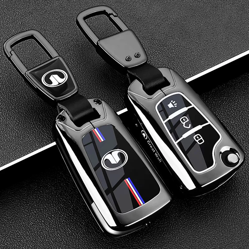Zinklegierung Autoschlüsseletui für Great Wall Haval Hover H1 H3 H6 H2 H5 C50 C30 C20R M4 Wingle Schlüsselanhänger Cover Shell Fob Zubehör – Detail 2