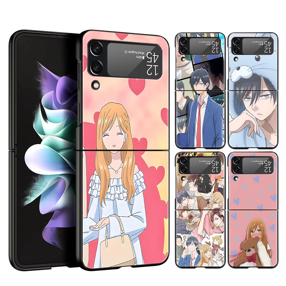 Talking About A Love Story With Yamada In Lv999 Hard PC Phone Case For Samsung Galaxy Z Flip 5 4 3 Black For Galaxy Z Flip 6 Bag