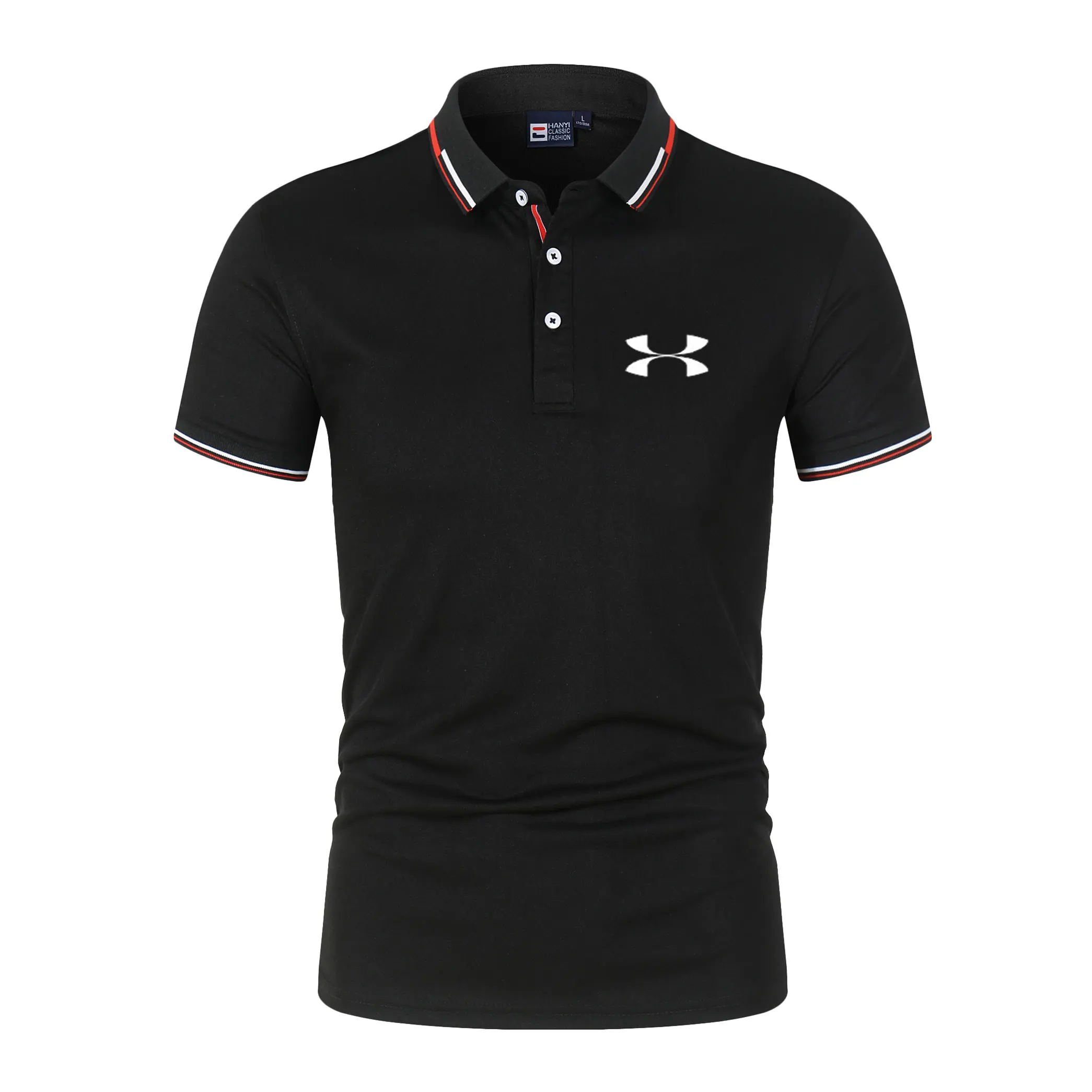 

2024Versatile Men's Polo Shirt High Quality Polo Shirt with Polo Collar Short Sleeve Casual Print Business Fashion