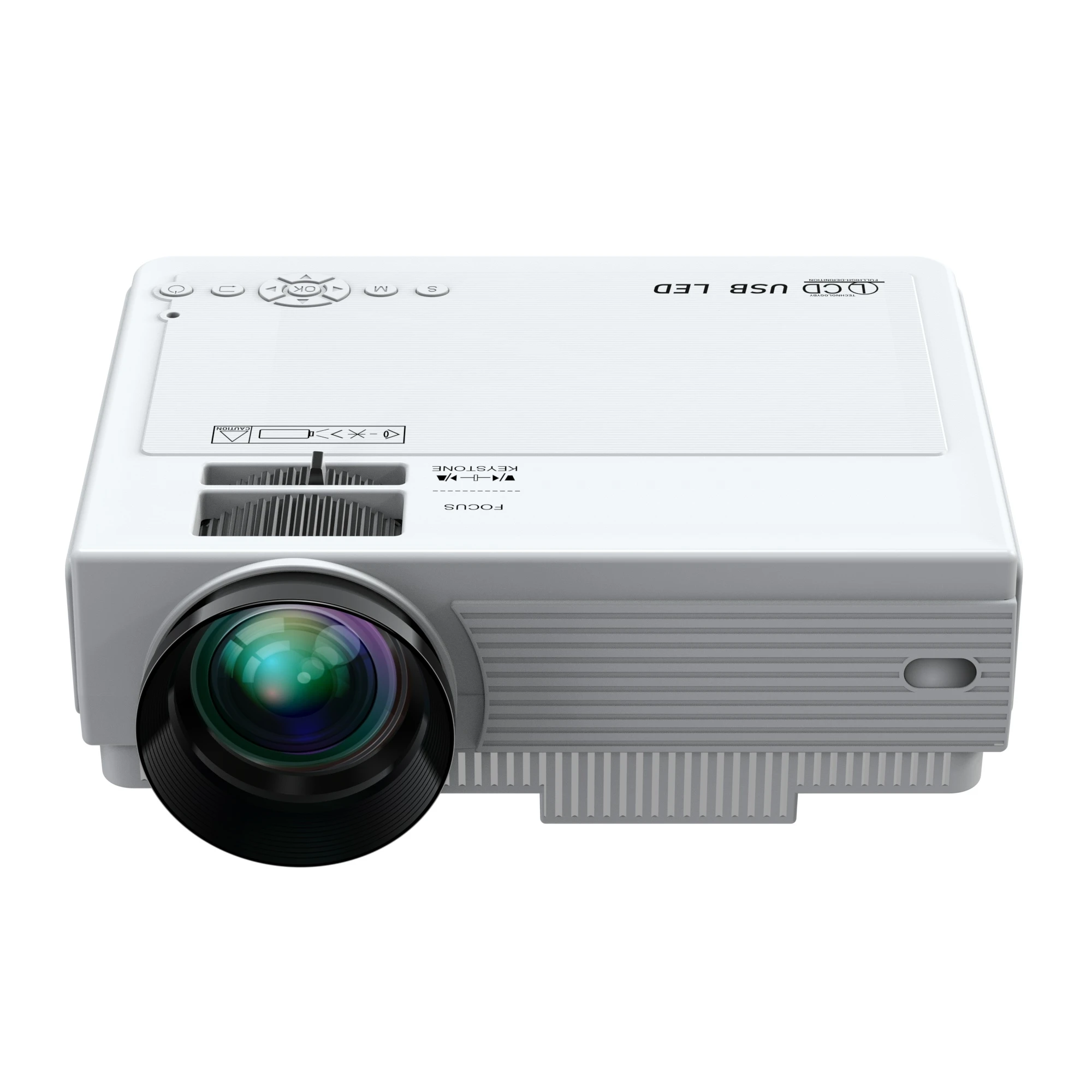 Portable Full HD 1080*720P 3D Mini LED LCD Home Movie Projector with Built-in Speaker Manual Lens Basic Projector for Home Use