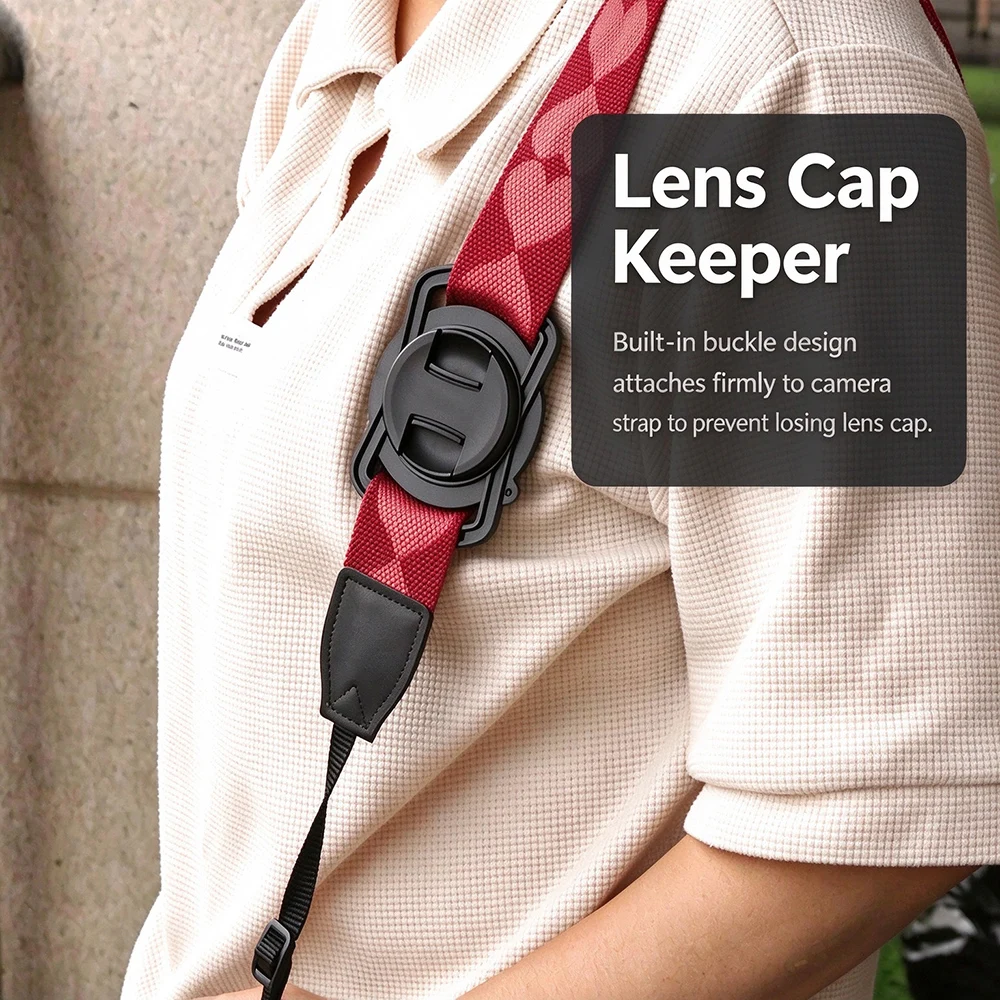 Lens Cap Anti Lost Buckle Holder Clip Universal 40.5/49/52/55/58/62/67/72/77/82mm Camera Lens Cap Keeper for Canon Nikon Sony