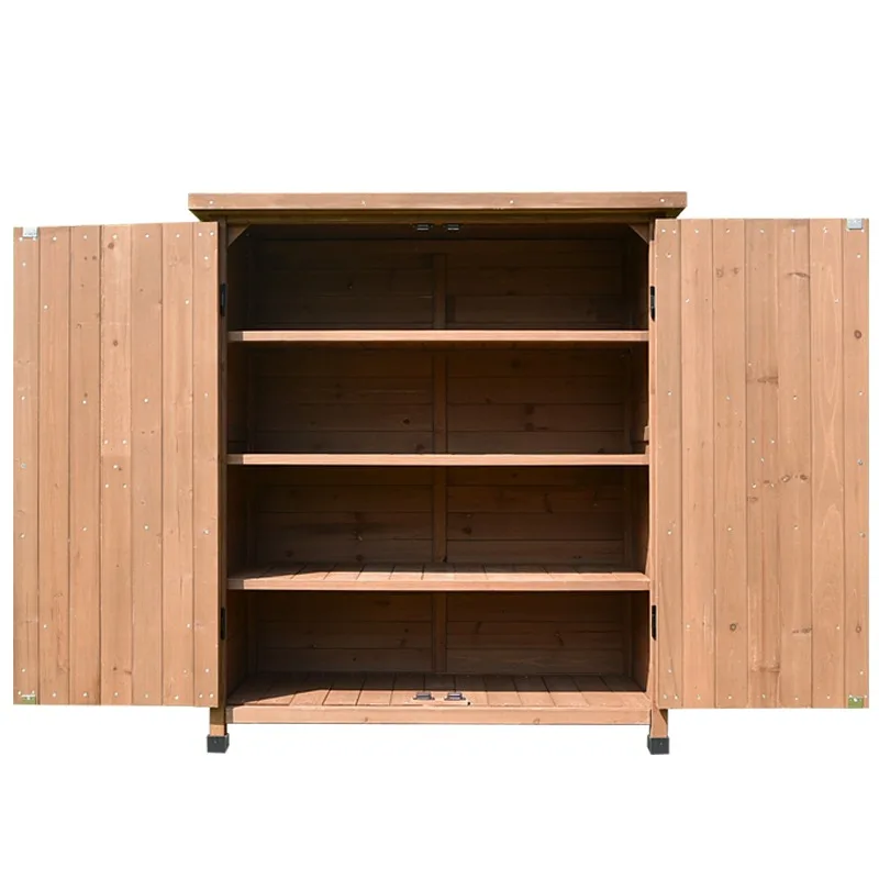 wooden tools sundries storage cabinet garden balcony waterproof pastoral wind sun protection courtyard
