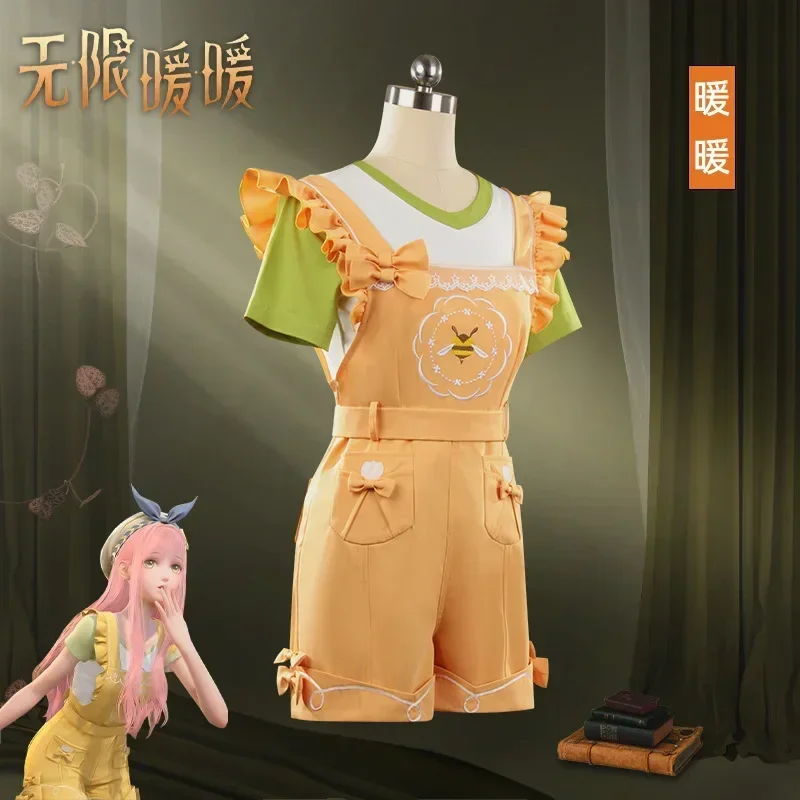 Infinity Nikki Cosplay Game Anime Nikki Costume Yellow Lovely Rompers Overalls Uniform Halloween Party Play Adults Outfit Anime