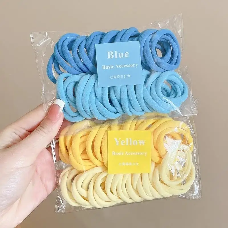 50PCS/Set Girls Hair Ropes Band Scrunchies Hair Accessories For Woman Kids Ponytail Holder Elastic Scrunchies Rubber Bands