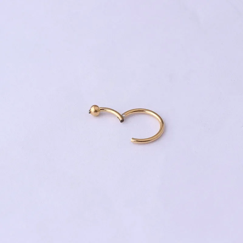 16g 6/8/10/12mm Surgical Stainless Steel Ball Hinged Segment Clicker Hoop Septum Ring Nose Rings Earrings Body Piercing Jewelry