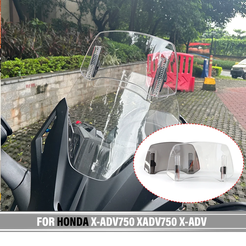 

For HONDA X-ADV750 XADV750 X-ADV750 Universal Clamp-On Windscreen Motorcycle Windshield Extension Adjustable Spoiler Deflector