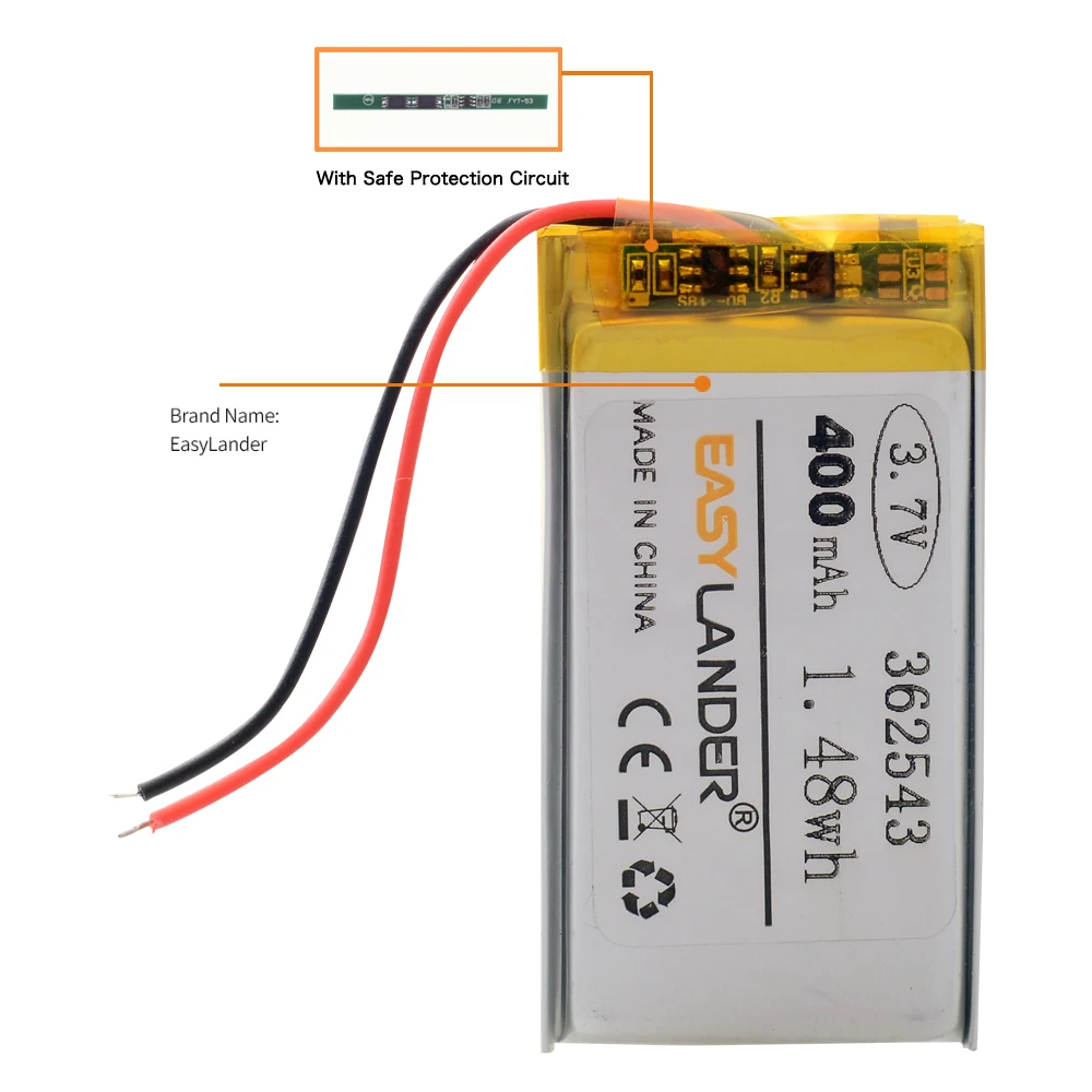 362543 3.7V 400mAh litowo-jonowy akumulator polimerowy do Philips Sonicare AirFloss Ultra