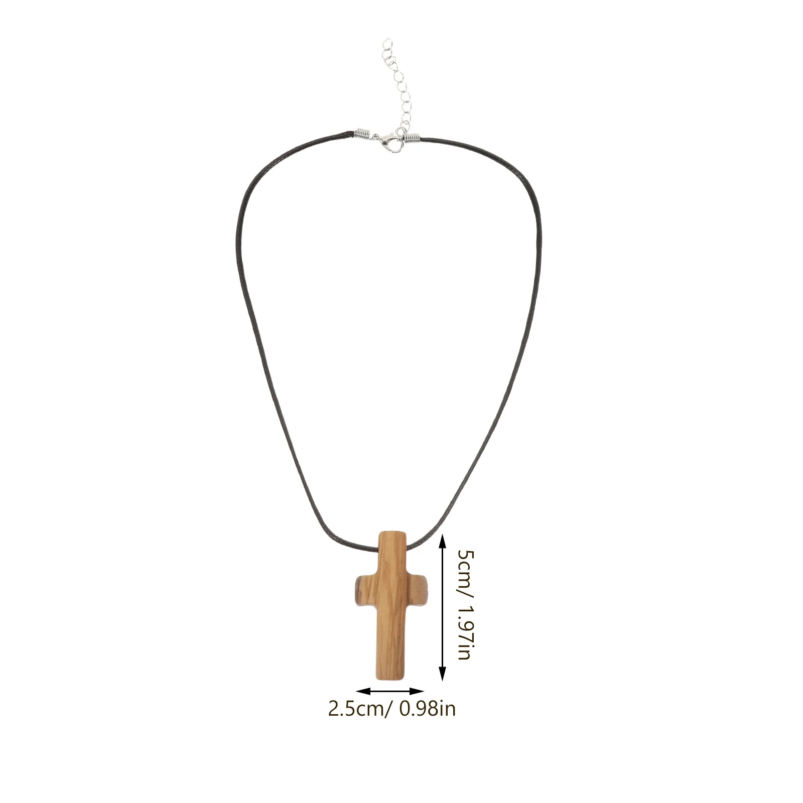 Wooden Hand Carved Natural Wood Pendant for Faith-Based Jewelry Spiritual Charm Ideal for Church Easter Prayer