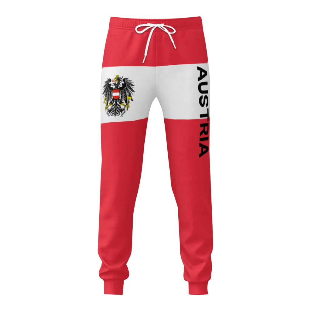 

Mens Sweatpants Emblem of Austria Flag Pants with Pockets Joggers Soccer Football Multifunction Sports Sweat With Drawstring