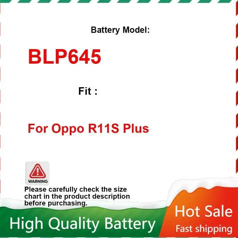 For Oppo R11S Plus Robust Strong Compatibility Mobile Phone Battery BLP645 4000Mah