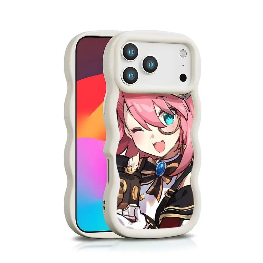 

Game GI Charlotte Mobile Phone Case for iPhone 17 16 15 14 13 12 11 Air Pro Max Plus Wavy Edge TPU Colorful Cover Cover Luxury