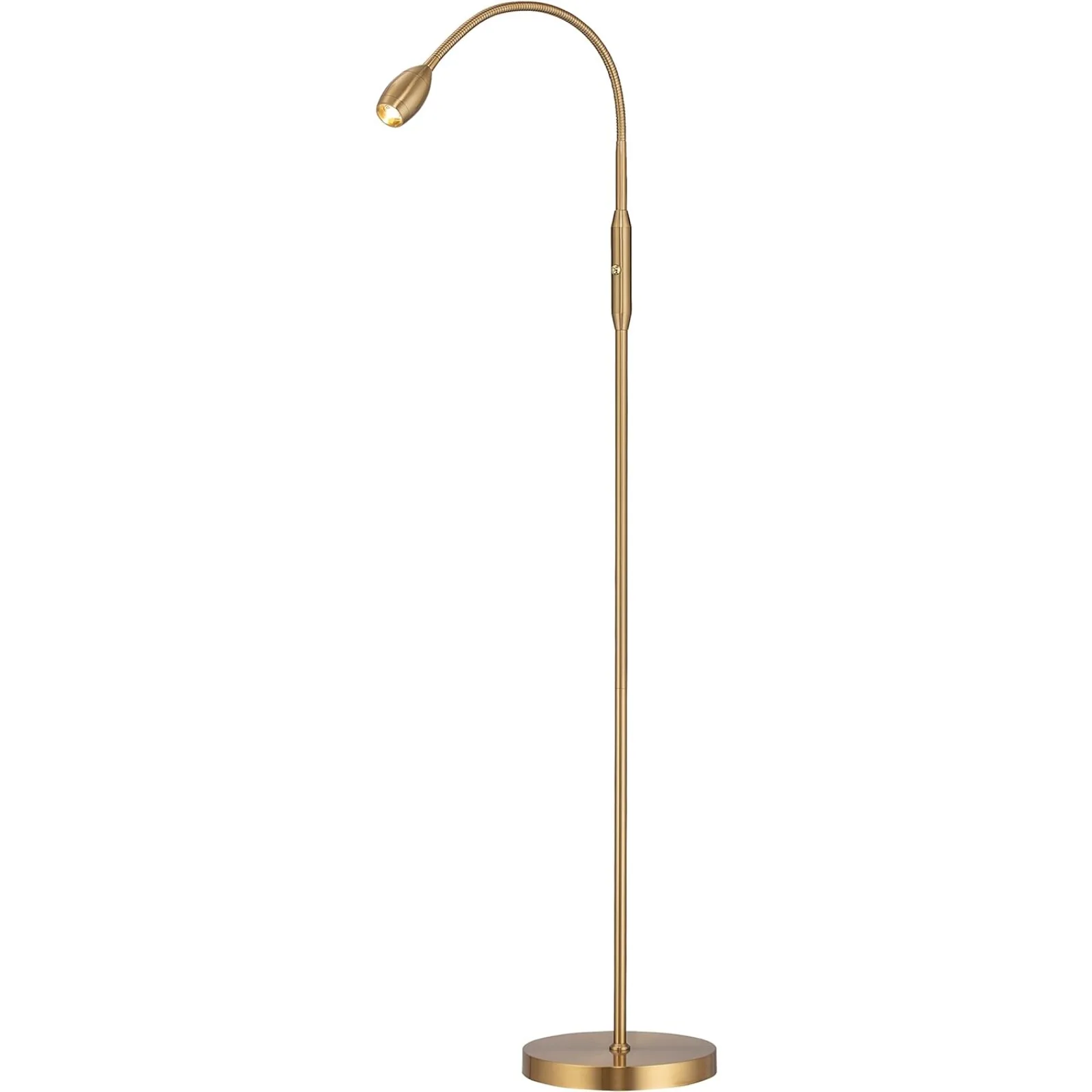 US LED Beam Floor Lamp, Dimmable and Zoomable Spotlight, Flexible Gooseneck, Reading/Crafting Standing Lamp, Work Table Light