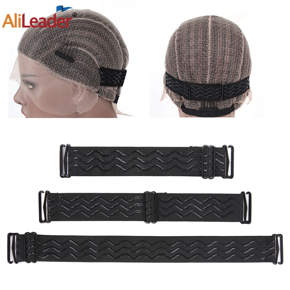 

1/3/5Pcs Black Wig Band For Glueless Wig Adjustable Elastic Band With Non-Slip Silicone Strips 1.2 Inch Width Wig Grip Bands