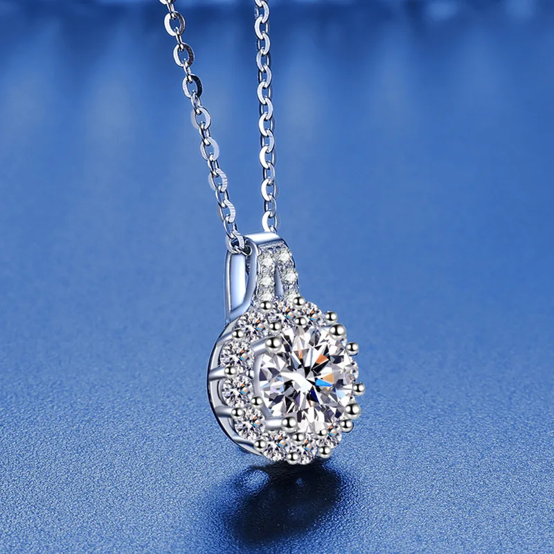 Halskette mit Anhänger aus 925er-Sterlingsilber, schlicht, für Damen, Hochzeit, Verlobung, Schmuck, modisch, 5A-Zirkon, Geschenk, Party, hohe Qualität – Detail 4