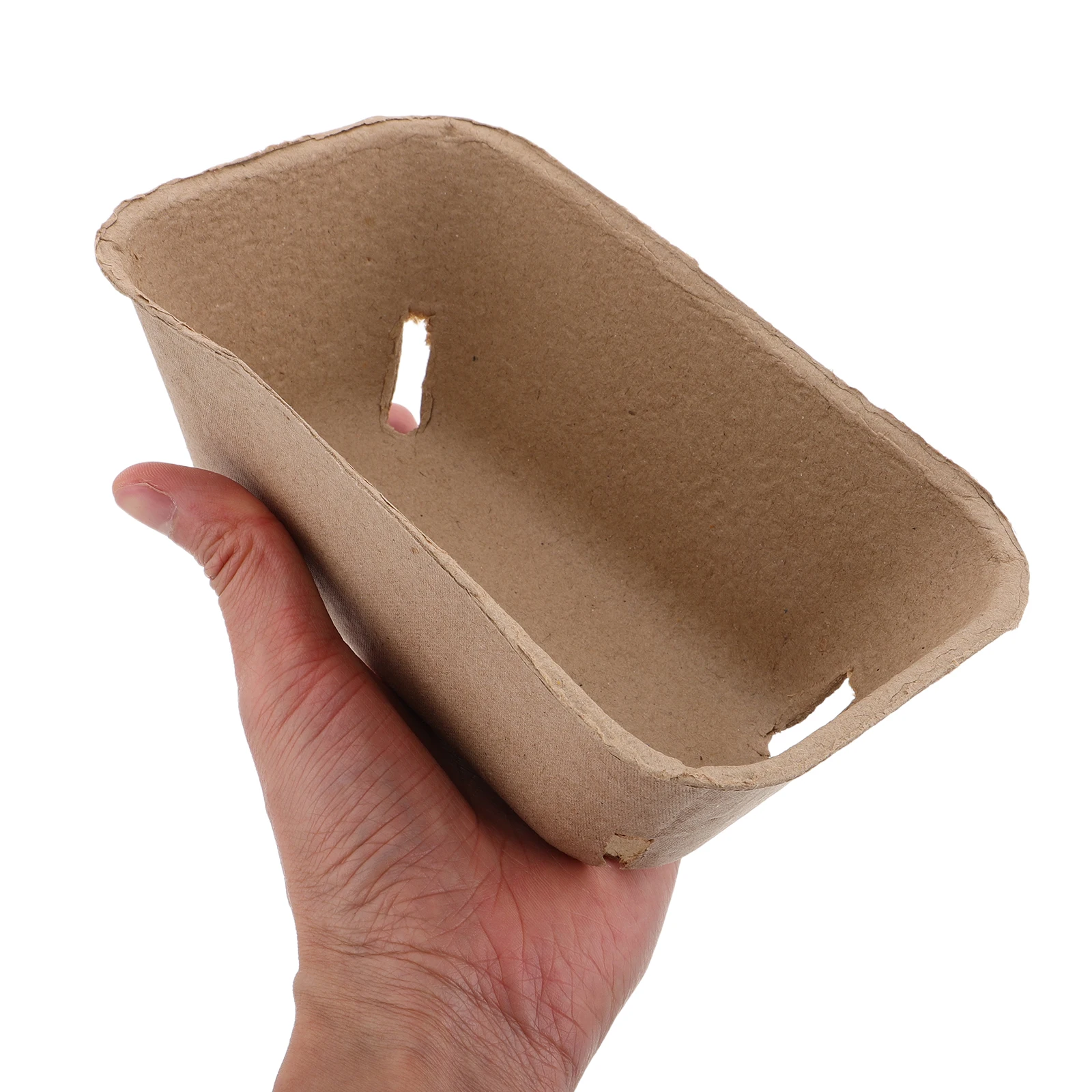 

20pcs Strawberry Tray Fruit Holder Compact Stackable Fresh Containers Kitchen Countertop Light Brown Versatile Storage Salad