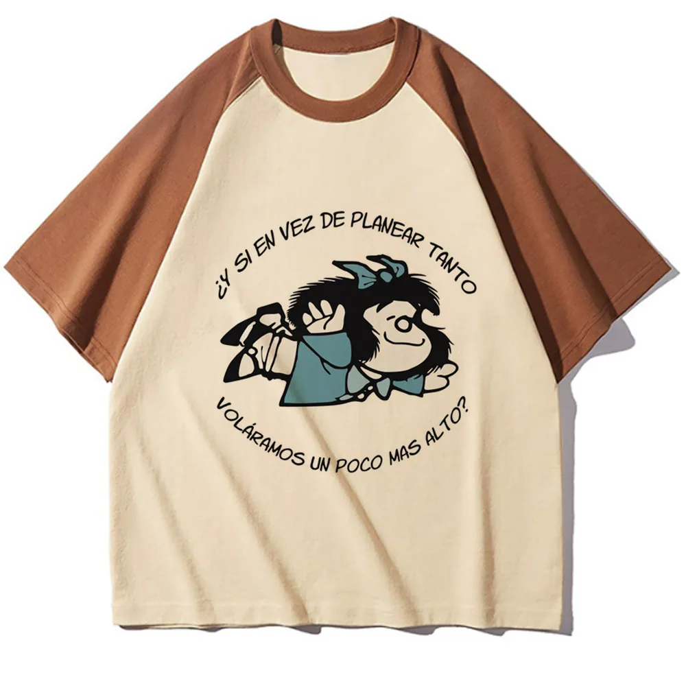 Mafalda T-Shirt Frauen Streetwear japanische T-Shirt Mädchen 2000s Kleidung