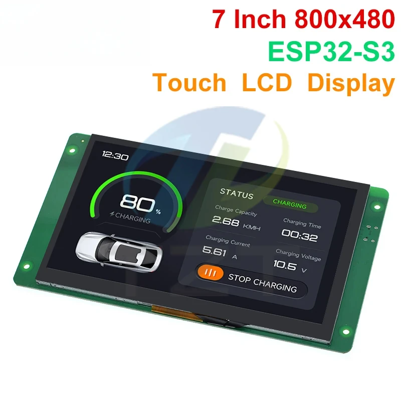 7.0인치 800x480 정전식 터치스크린 LCD 디스플레이, RGB 인터페이스 ESP32-S3 모듈, 내장 16MB SPI 플래시 및 8MB PSRAM 탑재
