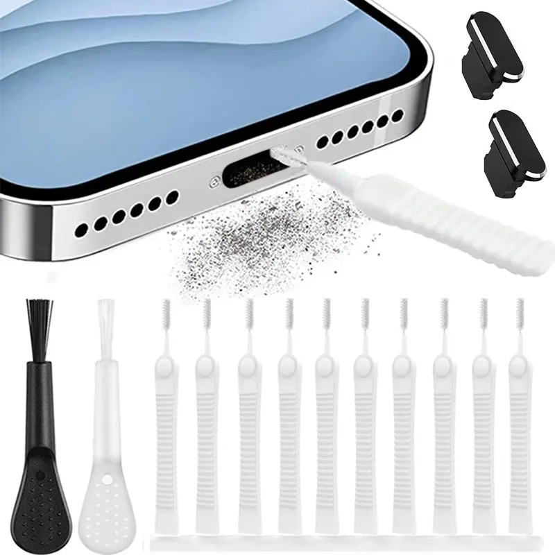 Kit de limpeza para remoção de poeira, porta de carregamento de celular, escova de limpeza à prova de poeira, ferramenta de limpeza de teclado de computador para iphone 14