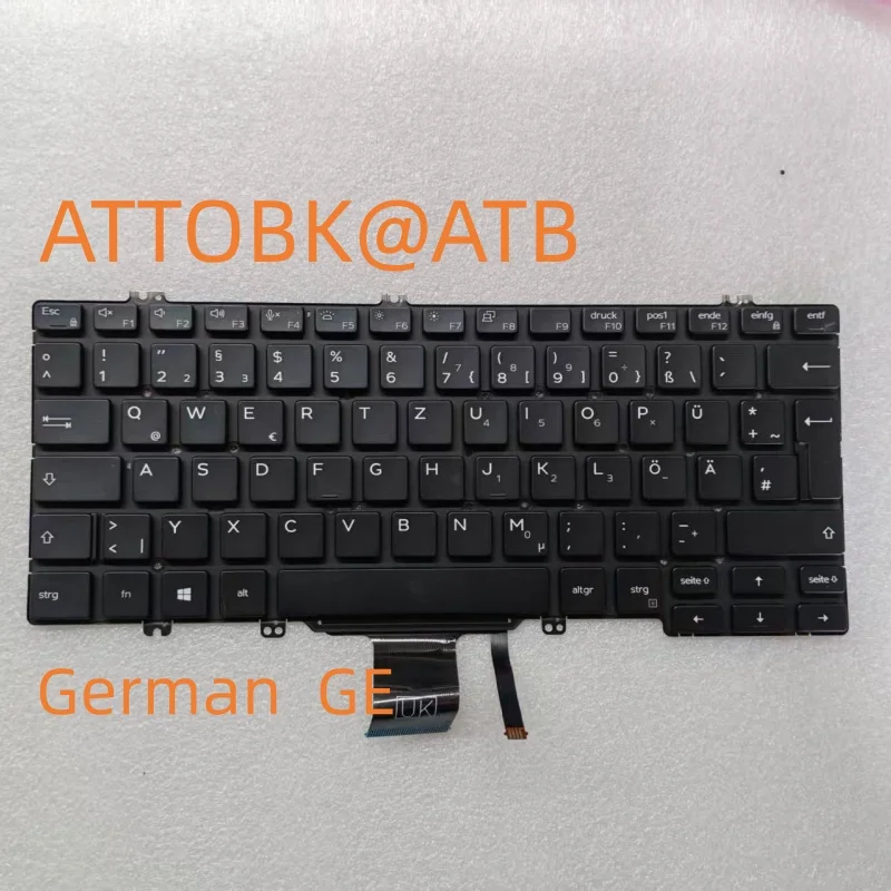 NEW Original English US/It/FR/LA/GE /Brazil/Arabic For DELL Latitude 7300 5300 5310 2in1 Keyboard With Backlight 1V8KY 2RDR