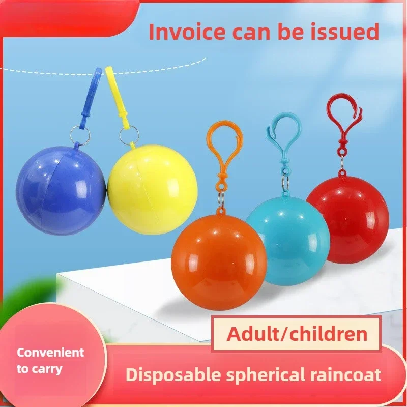 Hot Raincoat Ball Disposable Raincoats Waterproof Transparent Rain Cover Emergency Coat for Traveling Camping Outdoor Sport