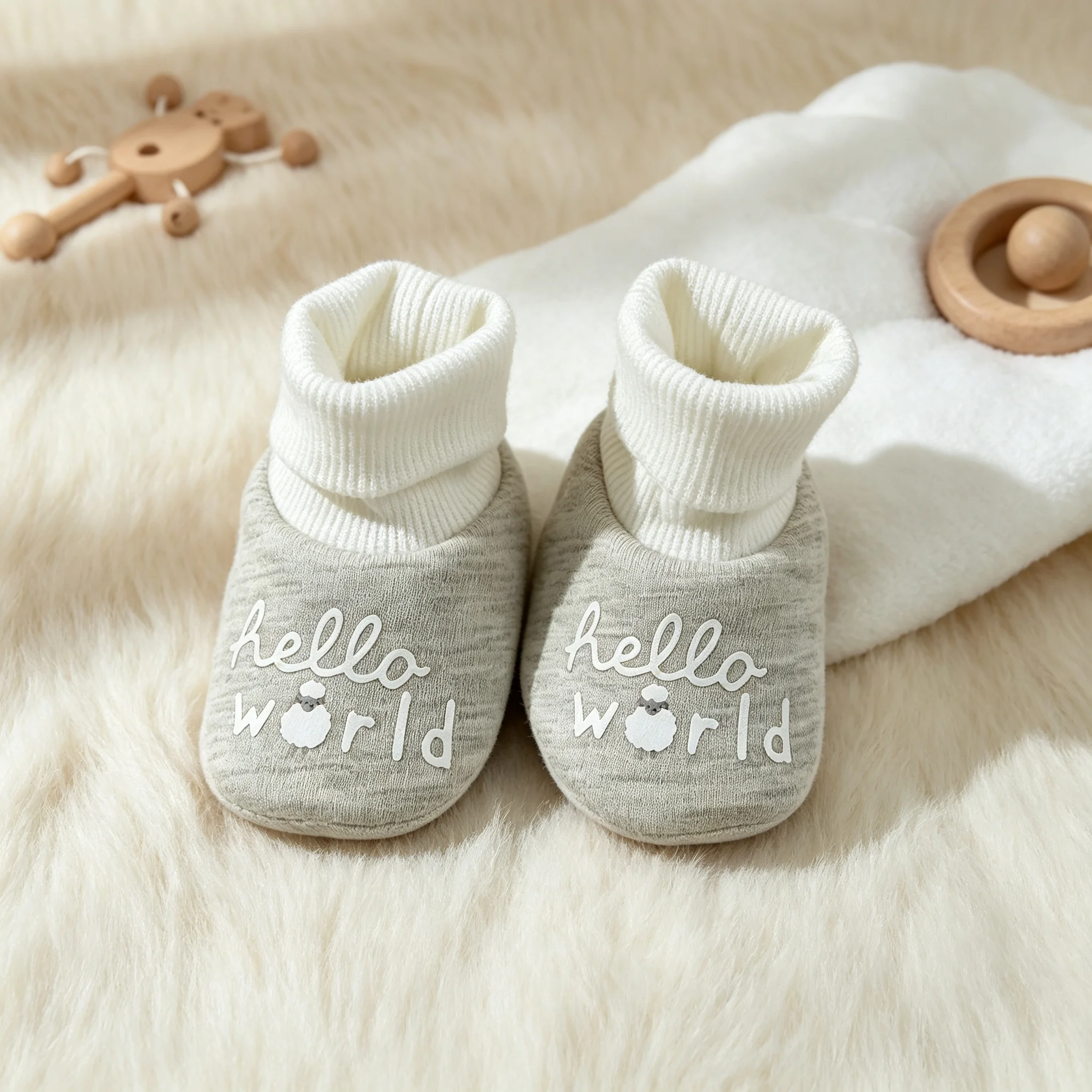 Baby Knitted Socks Shoes Soft Bottom Woolen Yarn 0-18 Months Toddler Learning Walkers Breathable Newborn Pre-walking Shoes Sheep