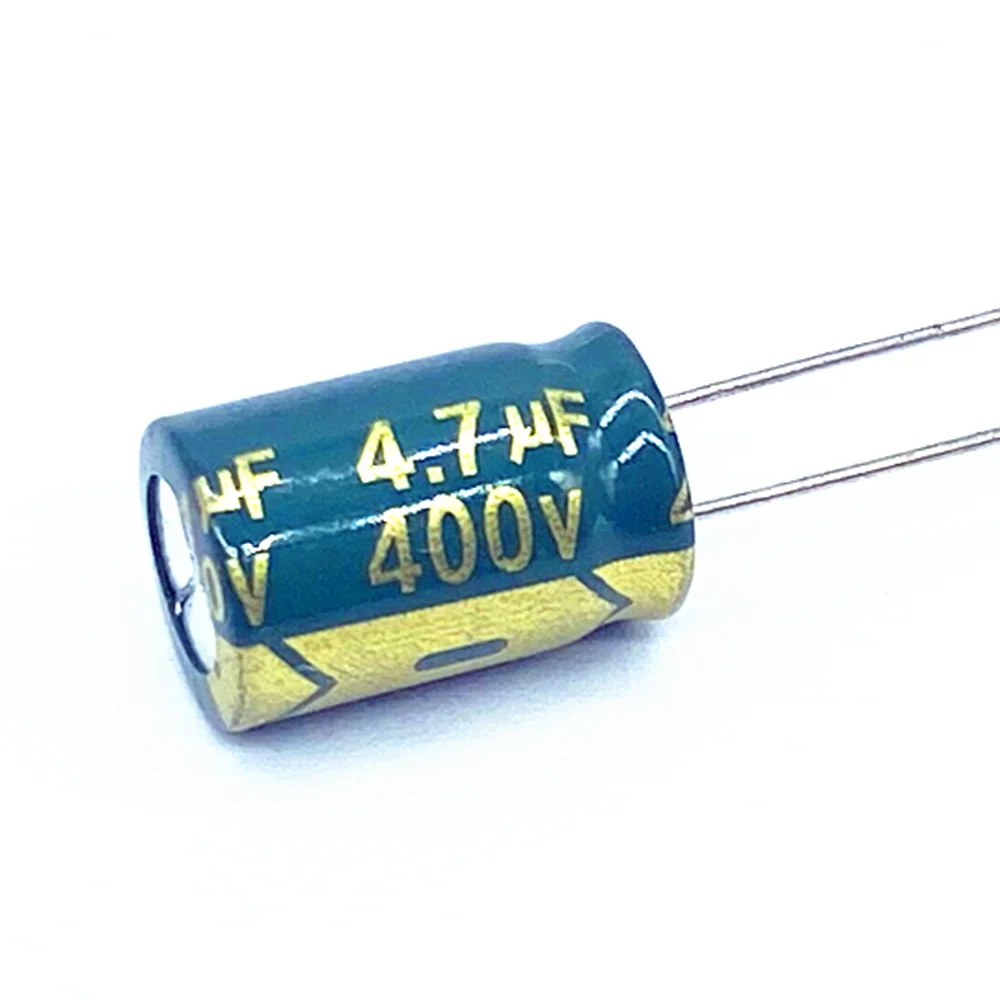 50pcs/lot Aluminum Electrolytic Capacitor 400v 4.7uf High Frequency Low Impedance 400v 4.7uf  Size 8*12 20%