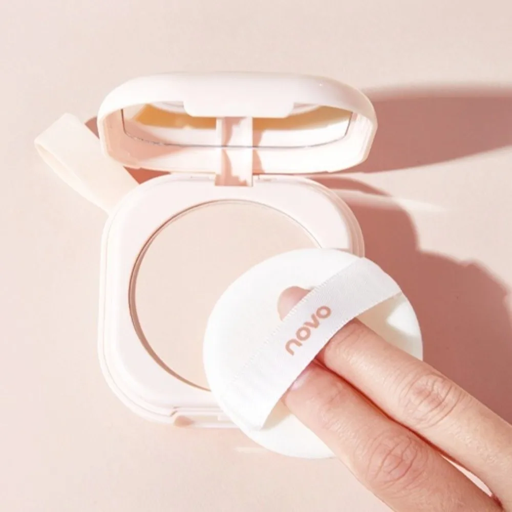새로운 NOVO 루스 파우더 브라이트닝 효과 지속 컨실러 프레스드 파우더 매트 마감 메이크업 세팅 메이크업 파우더 데일리 메이크업