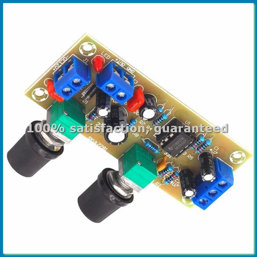DC 10-24V Subwoofer Amplifier Preamp Board Subwoofer Frequency Filter Plate Single Power Supply Filter Board for Diy Kit-ABFB